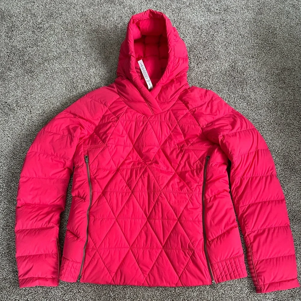 lululemon athletica Pink Hooded Quilted Puffer Jacket